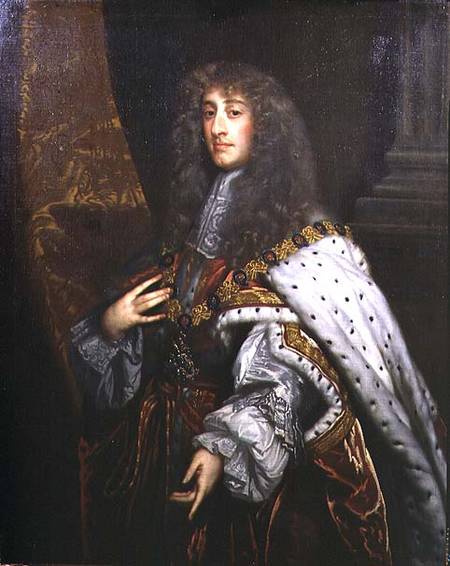 Portrait of James II (1633-1701) in Garter Robes a Sir Peter Lely