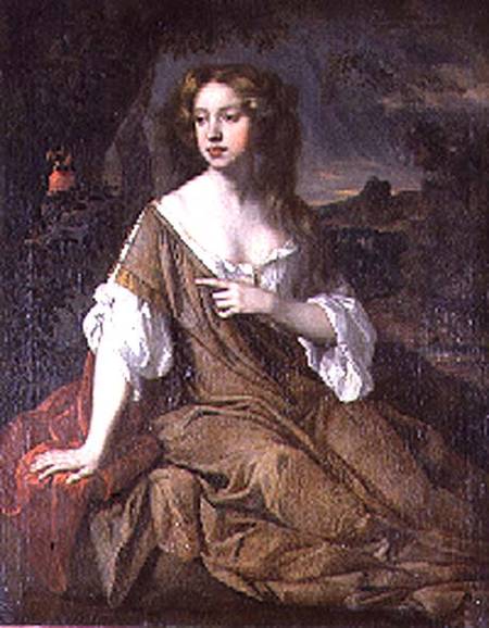 Portrait of a Lady in a Brown Cloak a Sir Peter Lely