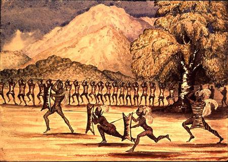 War Dance, illustration from 'The Albert N'yanza Great Basin of the Nile' by Sir Samuel Baker a Sir Samuel Baker