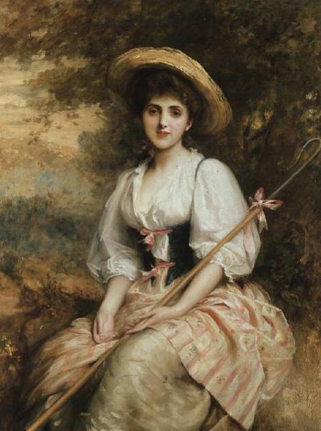 Mrs. Stuart M. Samuel as Phyllida, The Shepherdess a Sir Samuel Luke Fildes