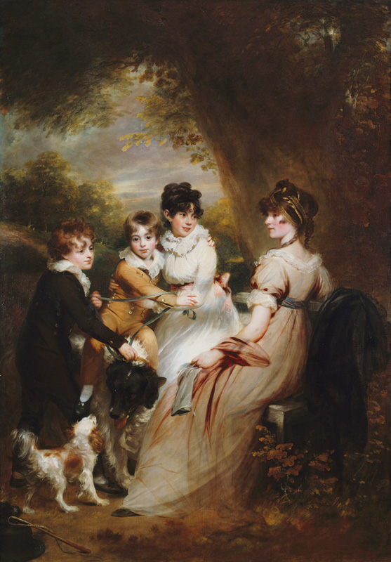 Mrs.Raymond Symonds with her children a Sir William Beechey