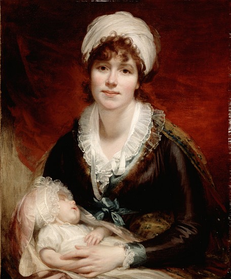 Lady Beechey and her Baby a Sir William Beechey