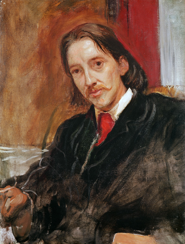 Portrait of Robert Louis Stevenson (1850-1894) 1886 a Sir William Blake Richmond