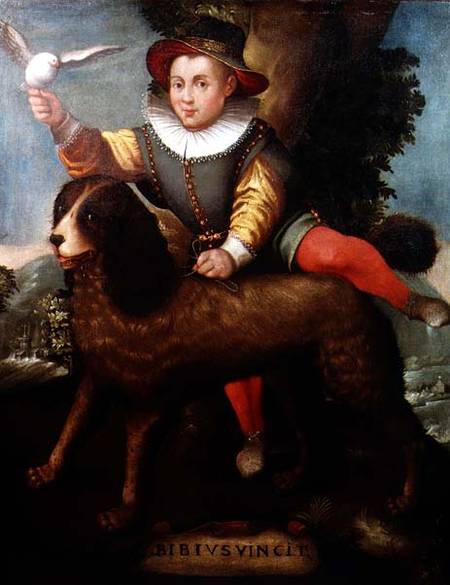 Boy and Dog, `Bibius Vincit' a Sofonisba Anguisciola