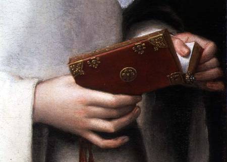 Portrait of the Artist's Sister in the Garb of a Nun, detail of her prayer book a Sofonisba Anguisciola