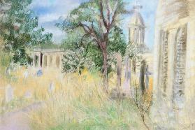 Brompton Cemetery, Old Brompton Road, 1995 (pastel on paper) 