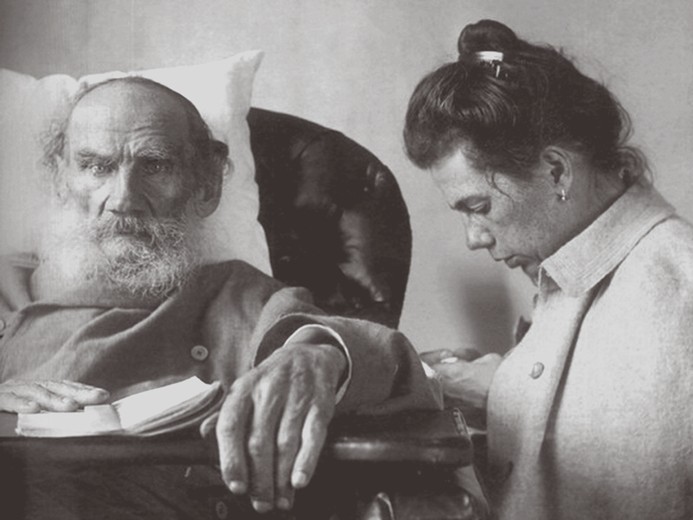 The Sick Leo Tolstoy with daughter Tatyana in Gaspra on the Crimea a Sophia Andreevna Tolstaya