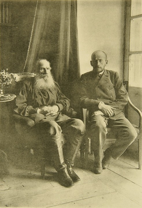 Leo Tolstoy with son Leo a Sophia Andreevna Tolstaya
