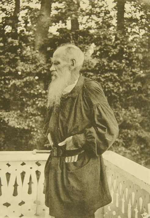 Leo Tolstoy on the Balcony a Sophia Andreevna Tolstaya