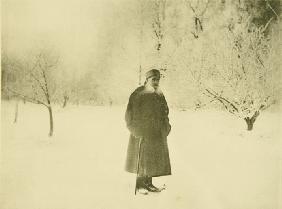 Winter walking of Leo Tolstoy