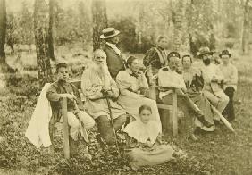 Leo Tolstoy with Guests in Yasnaya Polyana (second from right composer Sergei Taneyev)
