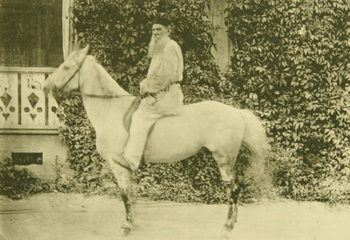 Leo Tolstoy on horseback in Moscow a Sophia Andreevna Tolstaya