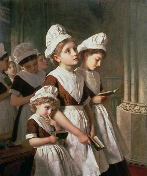 Foundling Girls at Prayer in the Chapel a Sophie Anderson