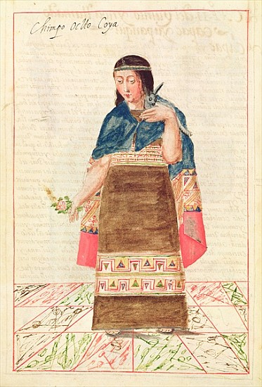 Illustration from ''Historia y Genealogia Real de los Reyes Incas del Peru, de sus hechos, costumbre a Spanish School