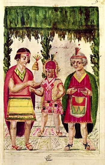 Illustration of Cincheroca, from ''Historia y Genealogia Real de los Reyes Incas del Peru, de sus he a Spanish School