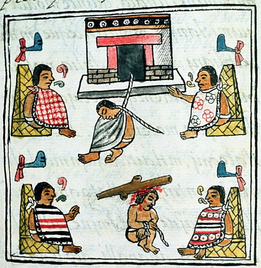 Ms. Palat. 218-220 Book IX Judgement and Punishment in the Aztec empire, from the ''Florentine Codex a Spanish School