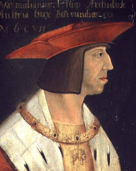 Portrait of Maximillian I (1459-1519) a Spanish School
