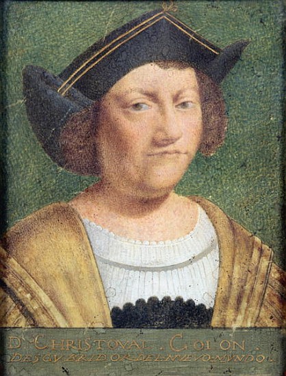Portrait of Christopher Columbus (1451-1506) a Spanish School