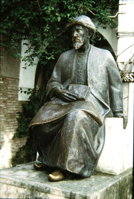 Statue of Moses Maimonides (1135-1204) (stone) a Spanish School