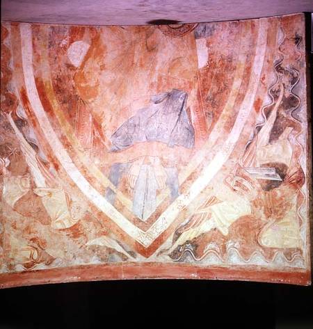 Wall Painting of the Pantocrator from the Caves of Cruz de Maderuelo a Spanish School