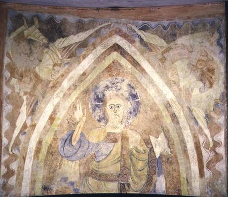 Wall Painting of the Pantocrator from the Caves of Cruz de Maderuelo a Spanish School