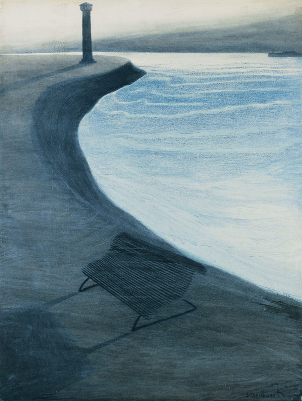 Der Deich, Ostende (La Digue de Mer, Ostende). a Leon Spilliaert