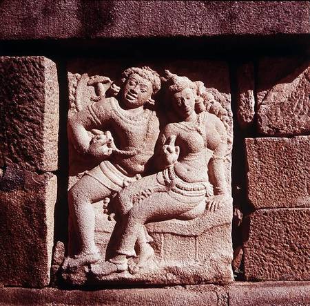 Relief of a Mithuna couple at Isurumuniya a Sri Lankan School