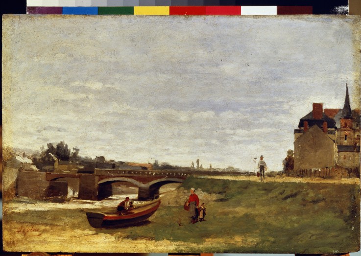 Landscape with a bridge a Stanislas Lépine