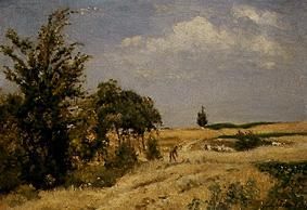 Reaper in the wheat field. a Stanislas Lépine