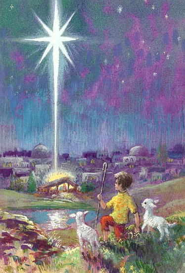 The Star of Bethlehem (gouache on paper)  a Stanley  Cooke