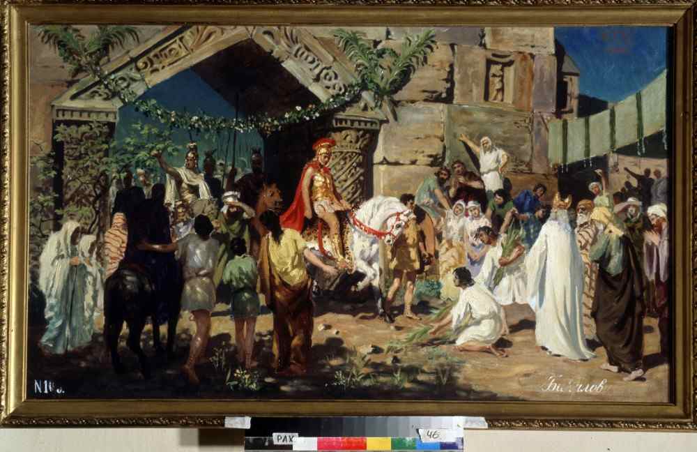 Alexander the Great visits Jerusalem a Stefan Vladislavovich Bakalowicz