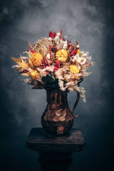 Bouquet di fiori secchi Colori del raccolto