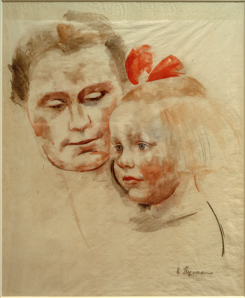Mutter mit Kind (Anna und Käte Werner) a Stegemann Heinrich