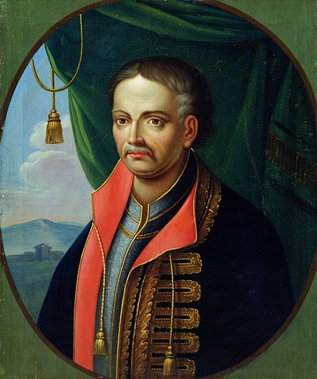 Portrait of Ivan Mazepa, hetman of the Ukrainian cossacks a Stepan Zemlykov