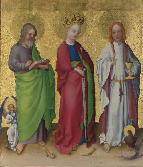 Saints Matthew, Catherine of Alexandria and John the Evangelist