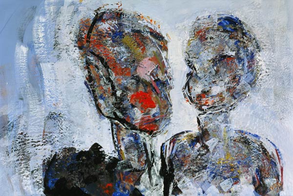 Patrick Garland and Alexandra Bastedo, 1998 (oil on canvas)  a Stephen  Finer