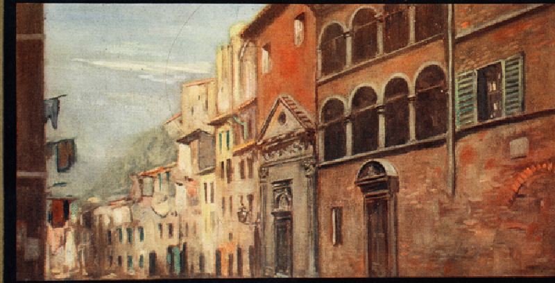 House of Saint Catherine, Sienna, illustration from Helmet & Cowl: Stories of Monastic and Military  a Stephen Reid