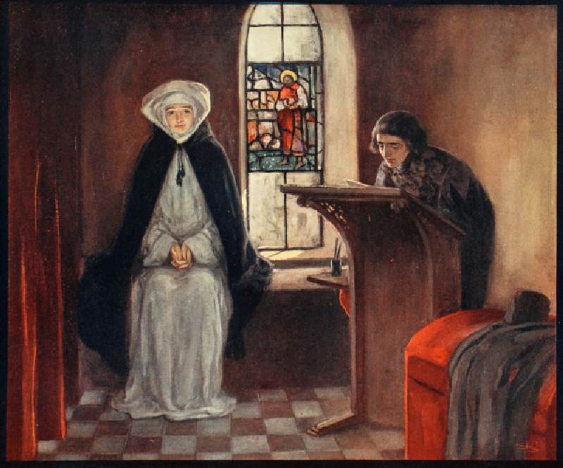 Saint Catherine of Sienna, illustration from Helmet & Cowl: Stories of Monastic and Military Orders  a Stephen Reid