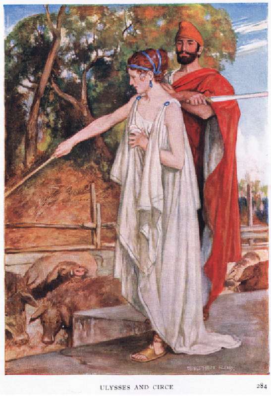 Ulysses and Circe, 1938 (colour litho) a Stephen Reid
