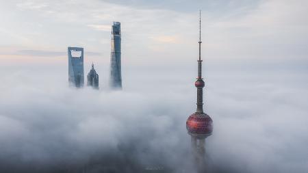 Shanghai in clouds