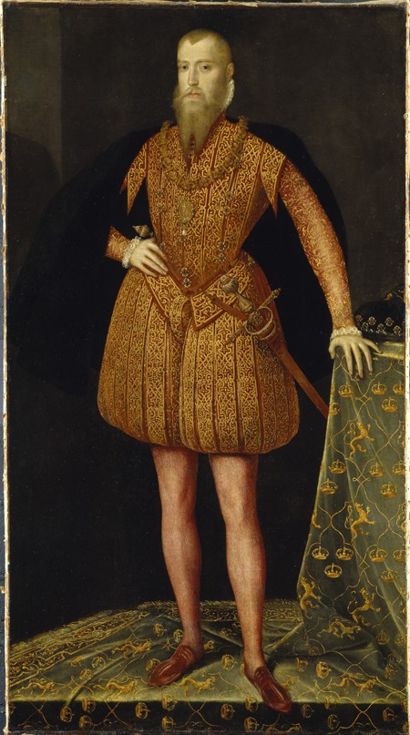 Portrait of the King Eric XIV of Sweden (1533-1577) a Steven van der Meulen