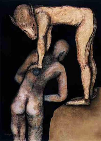 Playing the Game, 1999 (pastel on paper)  a Stevie  Taylor