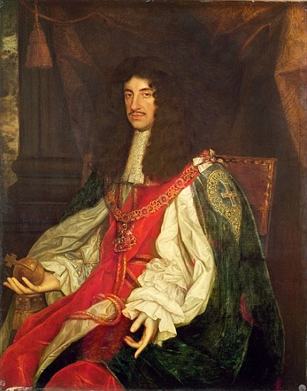 Portrait of King Charles II, c.1660-65 a (studio of) John Michael Wright