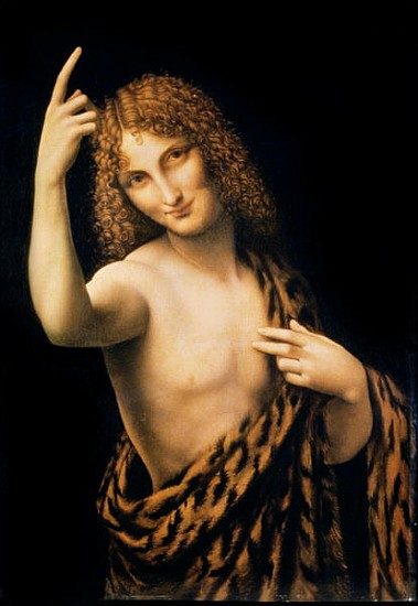 St. John the Baptist, 16th century a (studio of) Leonardo da Vinci