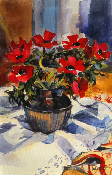 Red anemones a Sue Wales