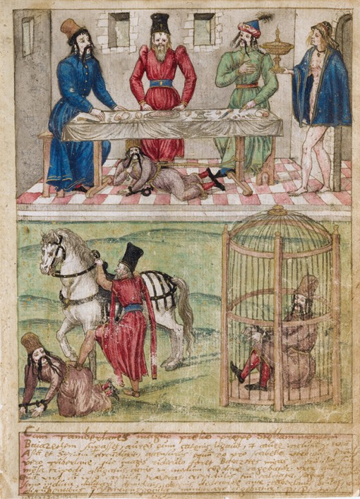 Bayezid I prisoned by Timur a Süddeutscher Meister