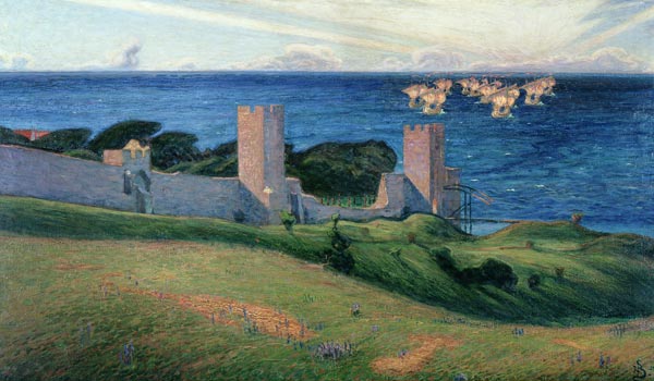 Vision. Scene from Visby a Sven Richard Bergh
