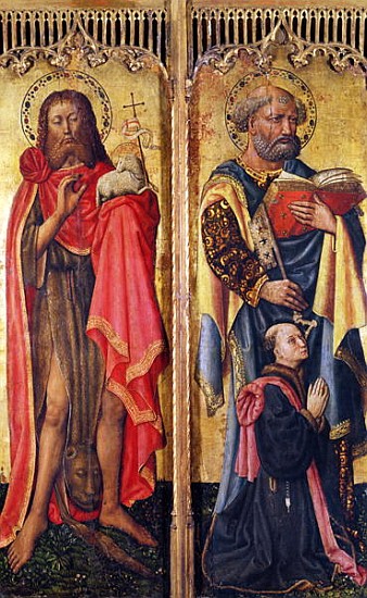St. John the Baptist and St. Peter, from the Altarpiece of Pierre Rup, c.1450 a Swiss School