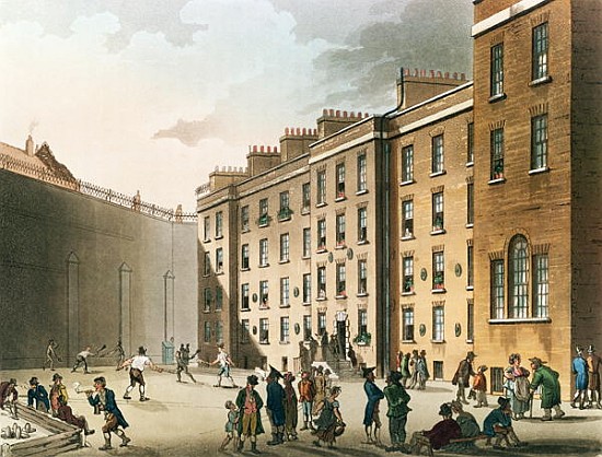 The Fleet Prison from Ackermann''s ''Microcosm of London'', Volume II a T.(1756-1827) Rowlandson