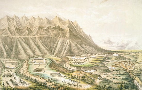 Battle of Buena Vista, view of the battle ground and battle of ''the Angostura'' fought near Buena V a T. Palmer